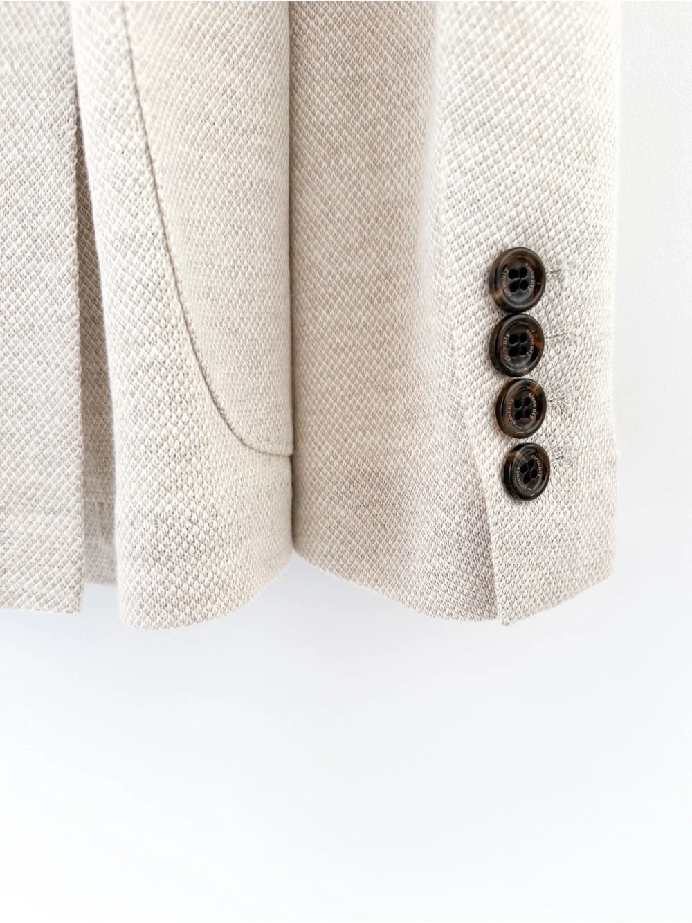 NEW Eleventy Textured Linen Blazer Men's Cream Sport Coat Unstructured 38R